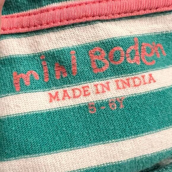 Mini Boden Girl’s Striped Play Dress Size 5-6y Cotton Knit Casual Colorful - Picture 4 of 4